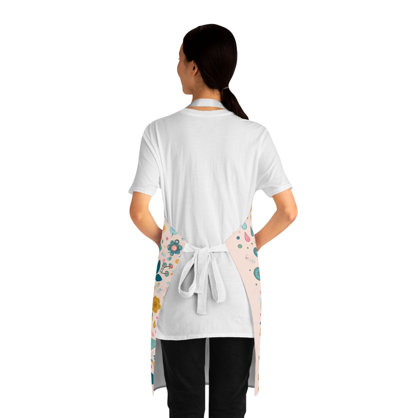 Whimsical Floral Apron, Kitchen Gift, Chef Apron, Cooking Accessory, Gardening Apron, Art Apron, Mother's Day Gift