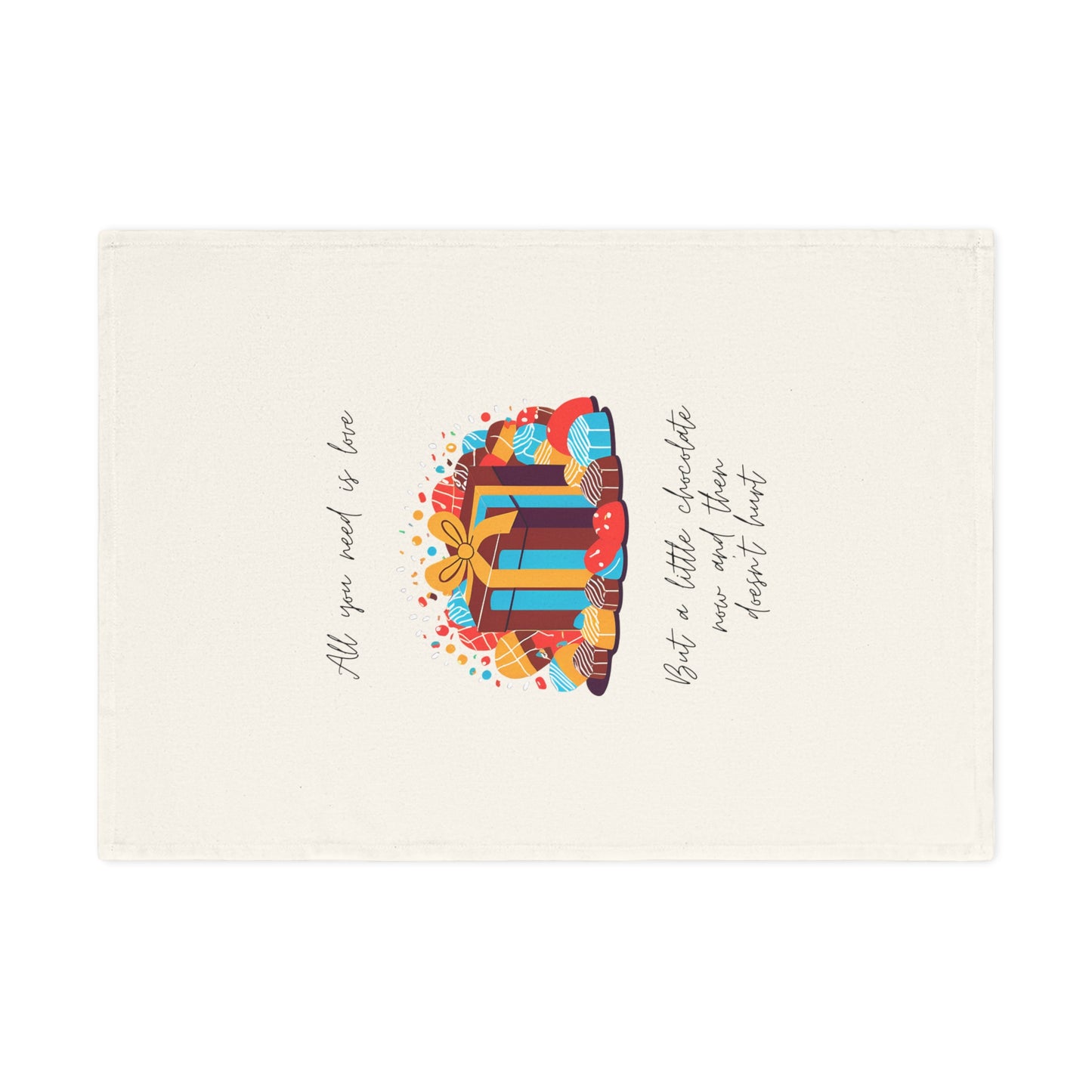 All You Need Is Love – Colorful Cotton Tea Towel for Gift Giving