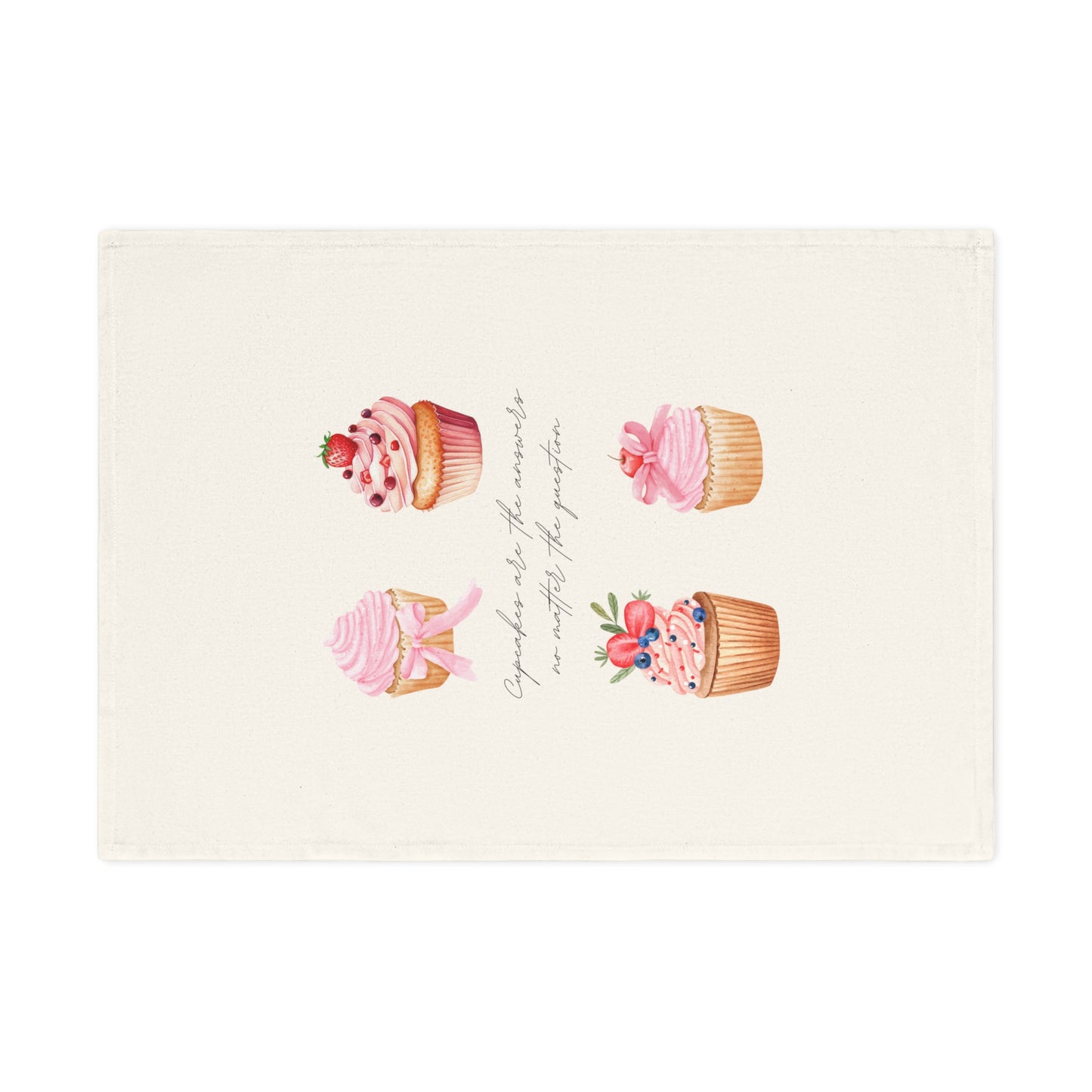 Cupcake-Themed Cotton Tea Towel - Perfect for Baking Enthusiasts and Special Occasions