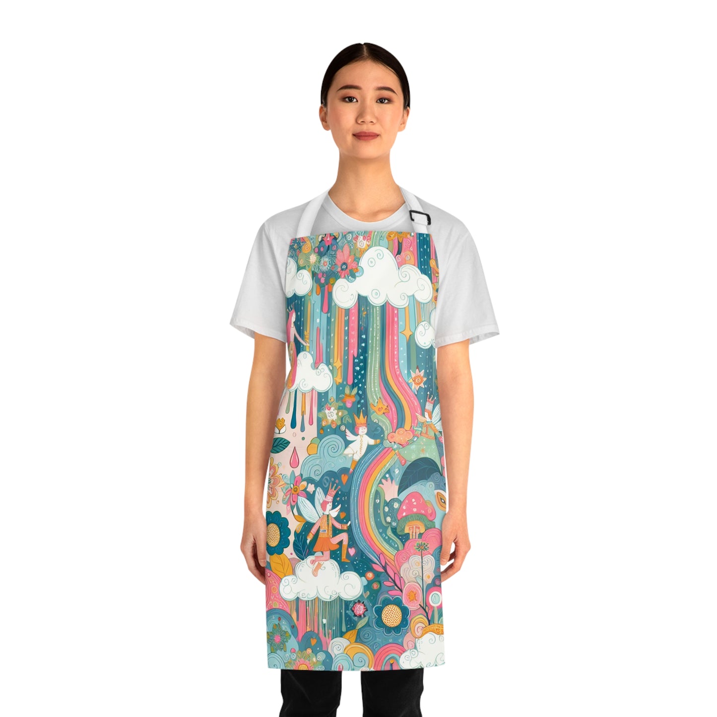 Whimsical Floral Apron, Kitchen Gift, Chef Apron, Cooking Accessory, Gardening Apron, Art Apron, Mother's Day Gift