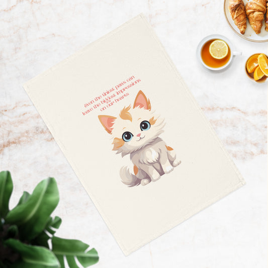 Cute Cat Cotton Tea Towel – Perfect Gift for Animal Lovers