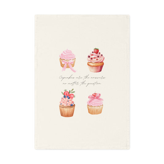 Cupcake-Themed Cotton Tea Towel - Perfect for Baking Enthusiasts and Special Occasions