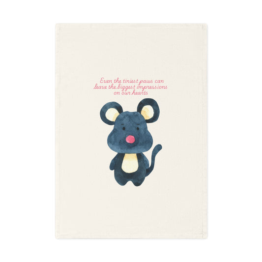 Adorable Mouse Quote Cotton Tea Towel - Perfect for Home Decor & Gifting