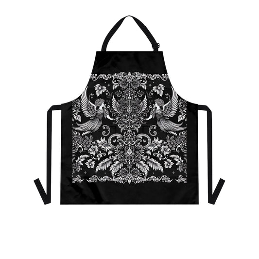 Elegant Floral Apron, Stylish Cooking Apron, Chef Gift, Kitchen Decor, Unique Gift for Her, Home Cooking
